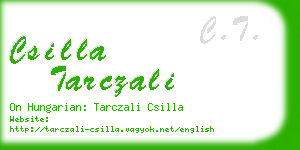 csilla tarczali business card